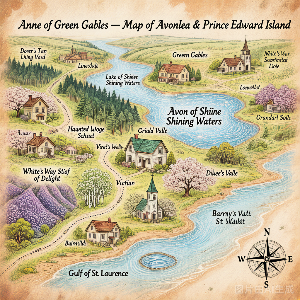 Map of Avonlea and Prince Edward Island